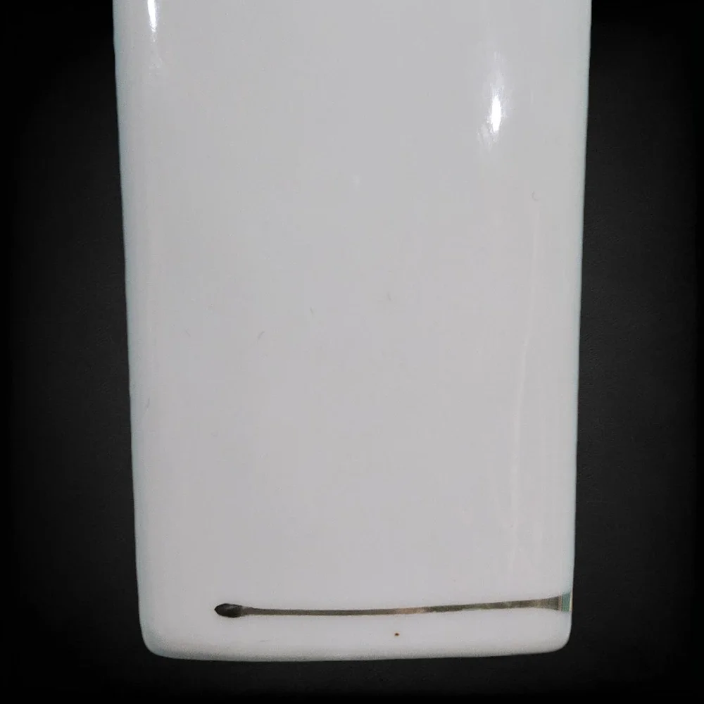 1950s Vintage Porcelain Decanter Floral Gold Trim Cork Stopper Mid-Century Cruet